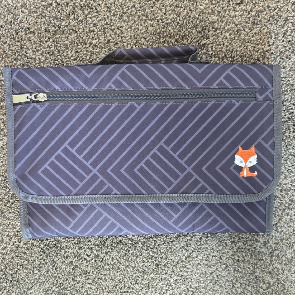 Gray Fox Pattern Men's Bag